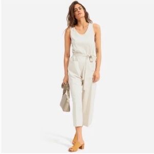 NWT Everlane The Luxe Cotton Jumpsuit - Sandstone Medium